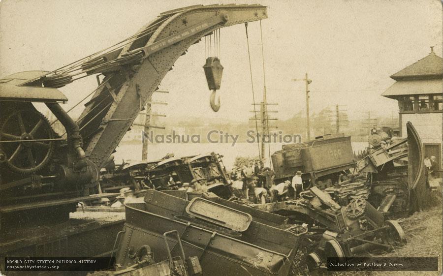Postcard: Wreck at Wakefield Junction, Massachusetts